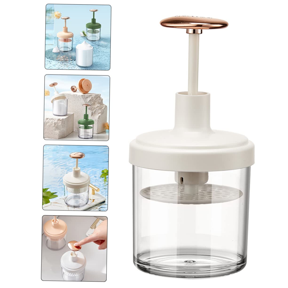 Amosfun Facial Bubble Tool - Electric Soap Frother for Face Wash, Foam Maker for Deep Cleansing | Perfect for Skincare Routine, Travel & Spa Use