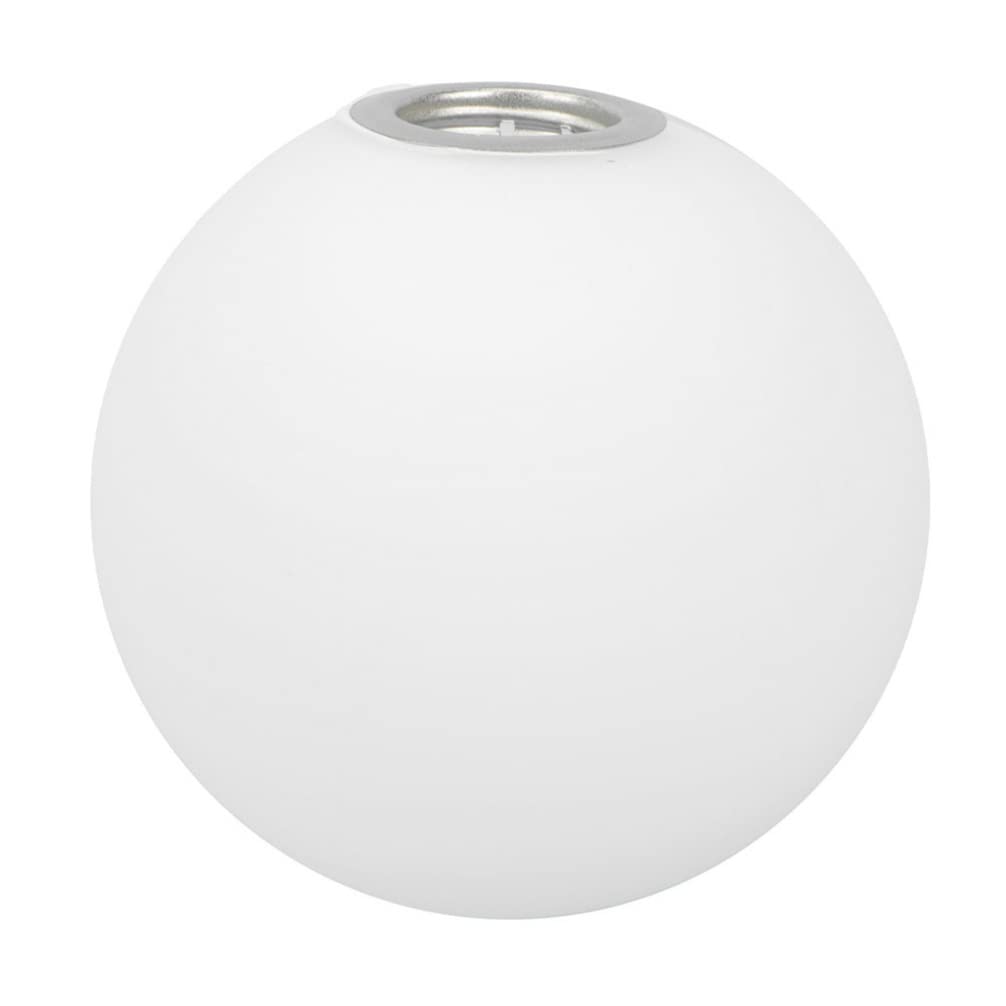 KALLORY White Glass Globe Lamp Shade - 15cm Acrylic Replacement Shade for Pendant & Wall Lights | G9 Base | Modern Round Ball Design for Living Room, Bedroom & Office Lighting