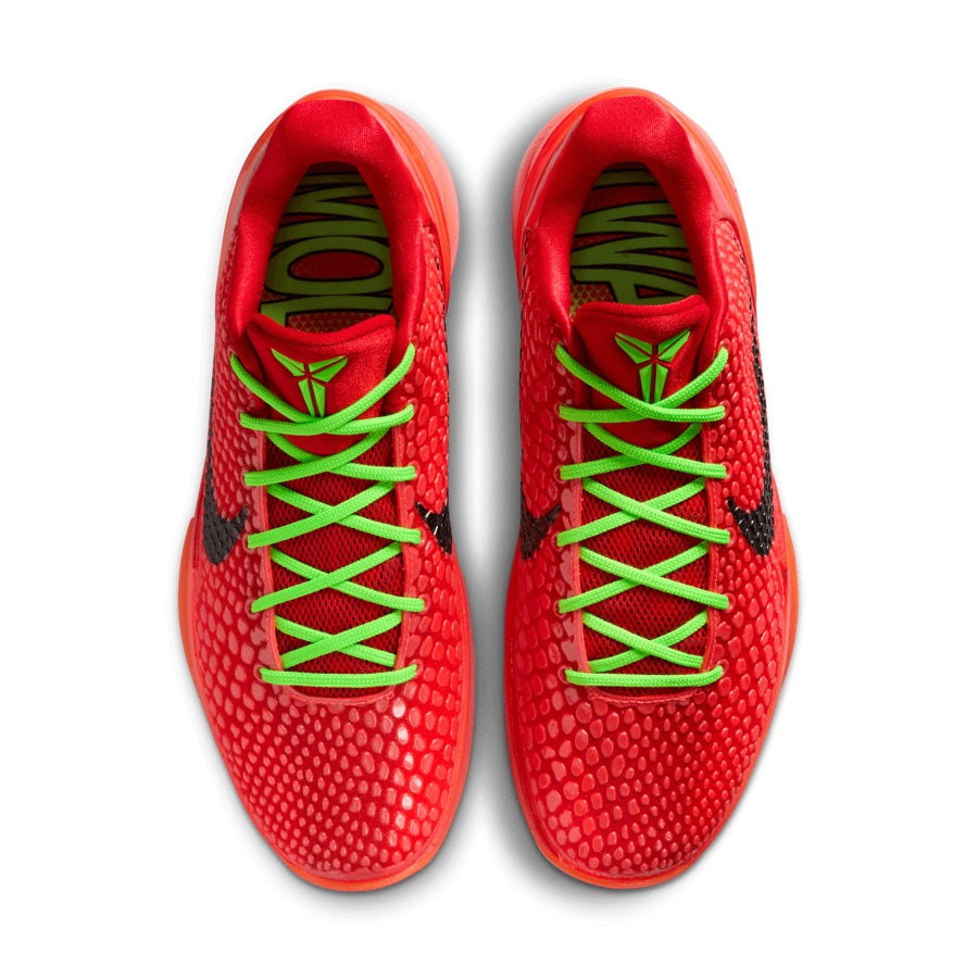 Nike Kobe 6 Protro Reverse Grinch Basketball Shoes - Bright Crimson, Black & Electric Green - High-Performance Court Sneakers for Men's Basketball Games & Training