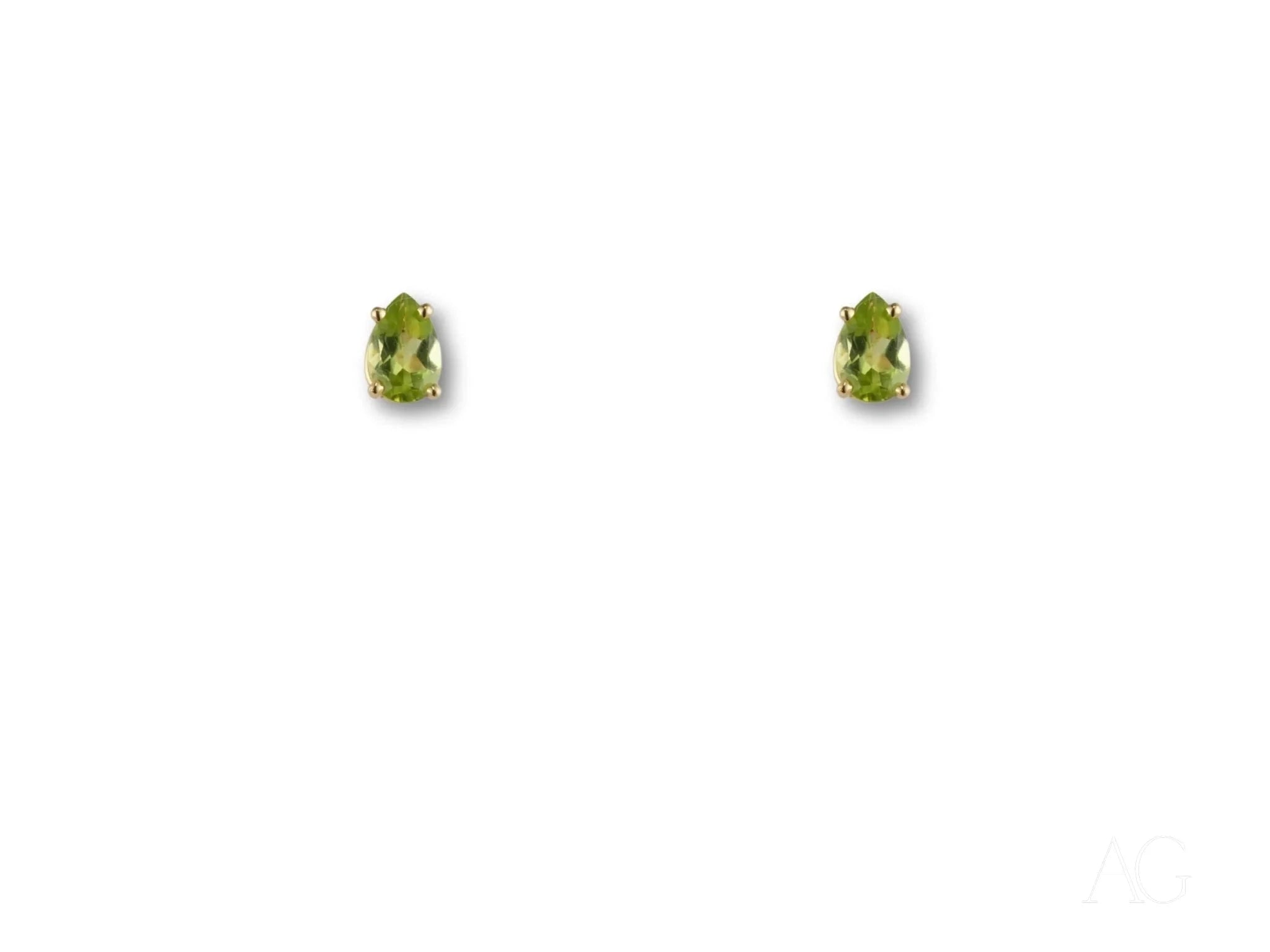 Peridot Radiance: 18k Gold Pear Shaped Earrings for Women | Elegant Dangle Drop Jewelry for Weddings, Parties & Special Occasions