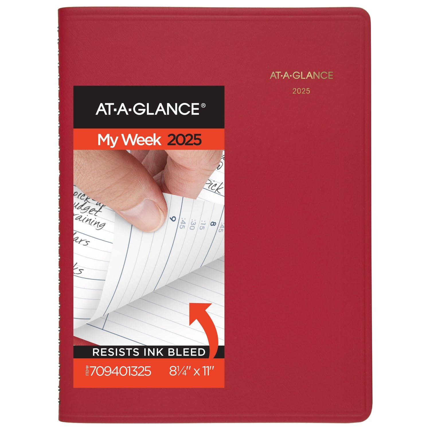 AT-A-GLANCE 2025 Weekly Appointment Book Planner - 8.25