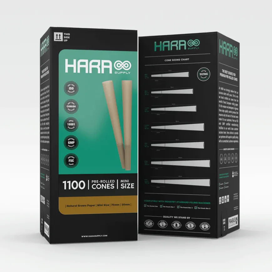 Hara Supply Mini Size 70/20 Pre Rolled Cones - 1 1/4 Inch Small Rolling Papers for Herbs & Tobacco | Perfect for Travel, Parties & Quick Rolls