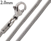 2MM Stainless Steel Snake Chain Necklace for Women & Men - Durable Hypoallergenic Jewelry Gift for Everyday Wear, Parties & Special Occasions