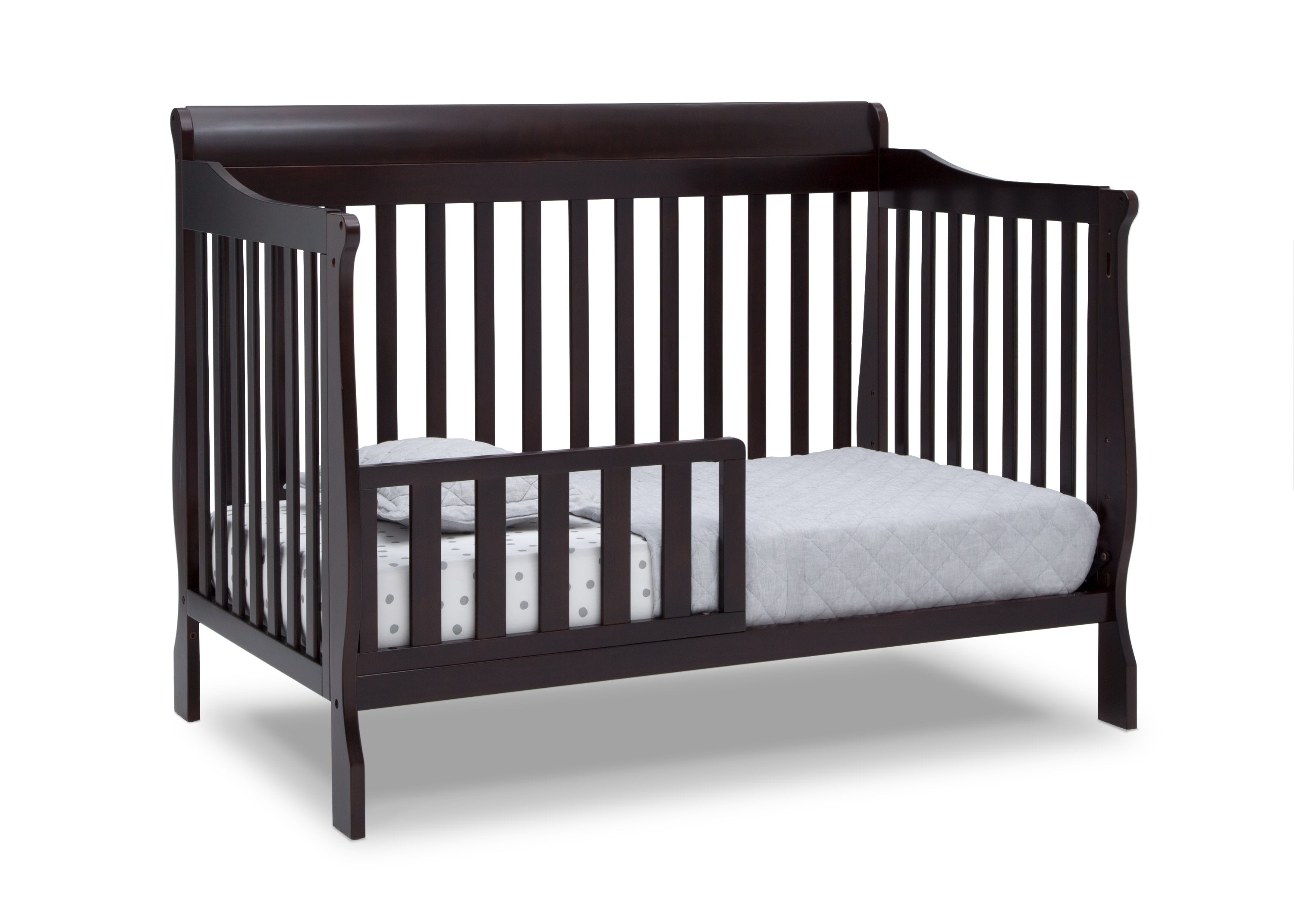 6-in-1 Convertible Baby Crib with Toddler Bed Conversion - Canton White Nursery Furniture for Newborn to Teen - Perfect for Small Spaces & Modern Nurseries