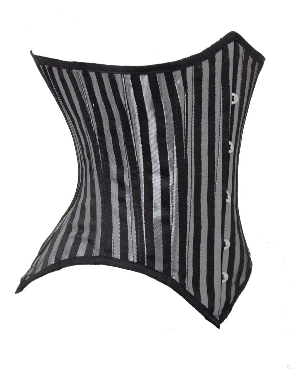 LuvSecret Lingerie Heavy Duty 26 Double Steel Boned Waist Training Corset - Underbust Brocade #8033-STR for Women, Plus Size Waist Cincher & Body Shaper for Special Occasions, Cosplay and Burlesque