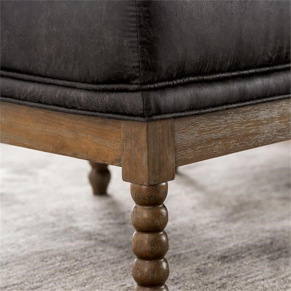 Montrose Wood Cushioned Accent Chair in Warm Gray by Furniture of America - Perfect for Living Room, Bedroom & Home Office Decor