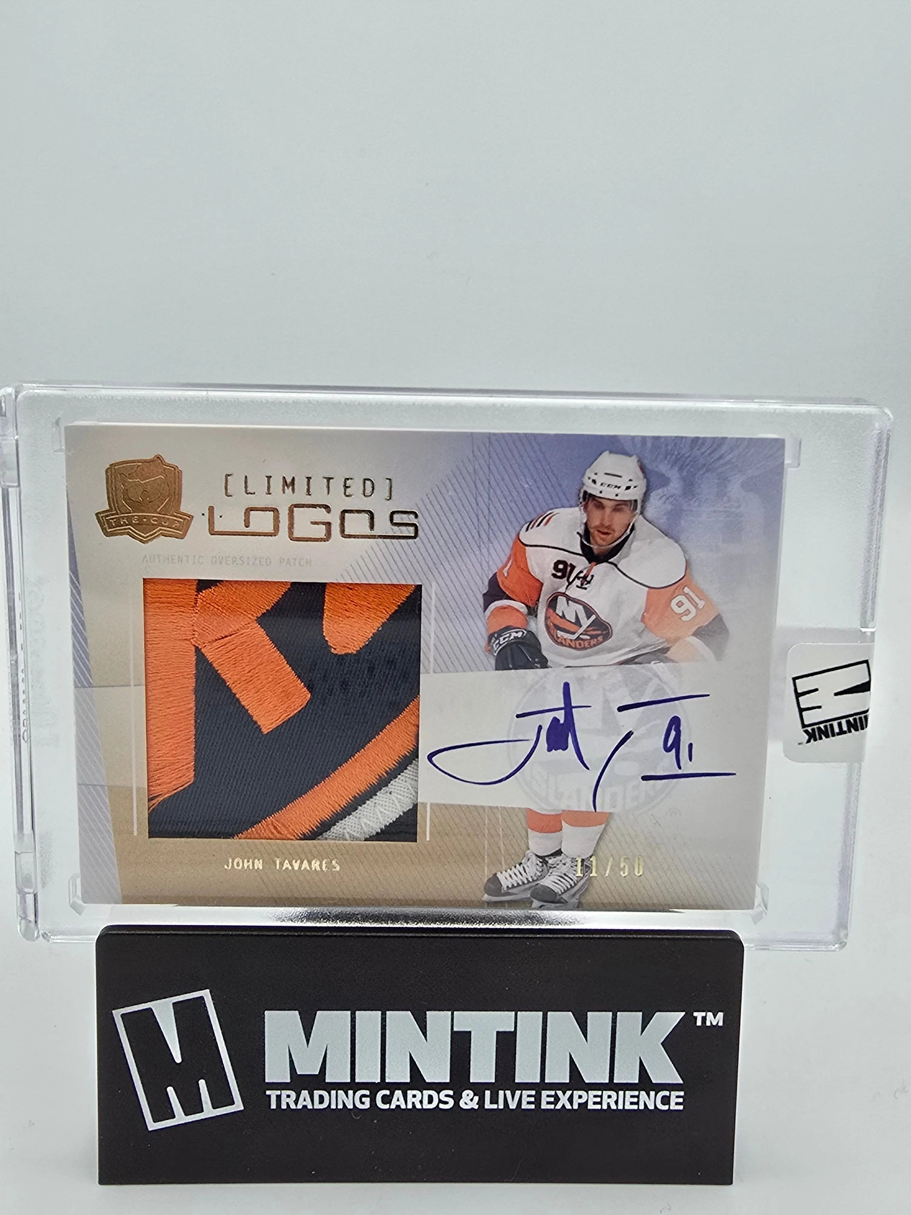 2009-10 Upper Deck The Cup Hockey Jonathan Tavares Limited Logos Jumbo Patch Autograph Card /50 - Rare Collectible for Hockey Fans & Sports Memorabilia Enthusiasts
