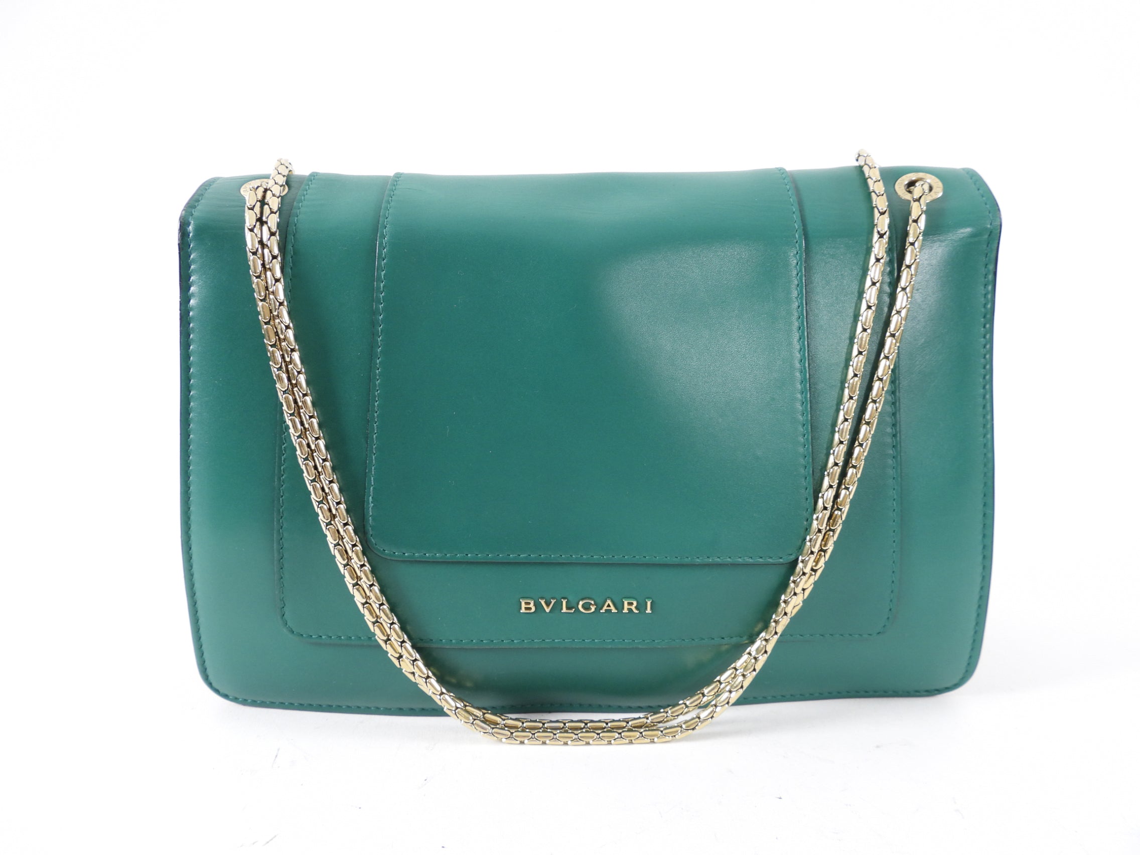 Bvlgari Serpenti Forever Green Medium Flap Crossbody Bag - Luxury Designer Handbag for Women, Perfect for Evening Parties & Date Nights
