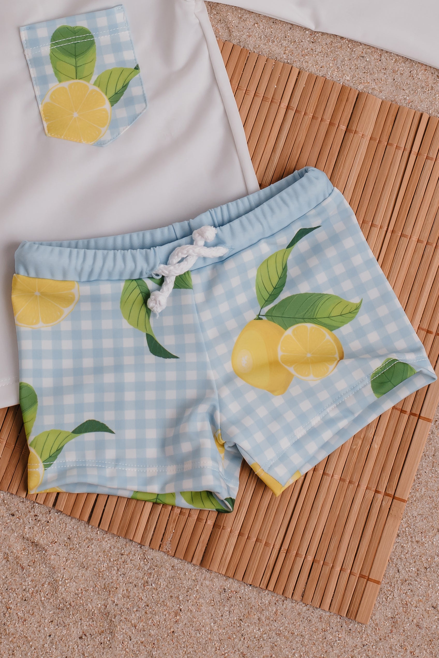 **LEMONS Men's Quick-Dry Lycra Swim Shorts - Comfortable & Stylish Beachwear for Swimming, Surfing & Vacation**