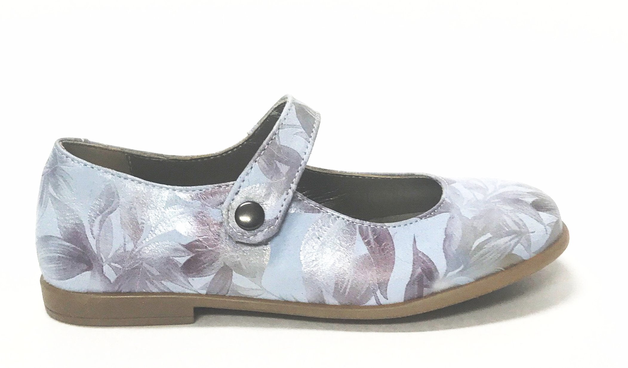 Pepe Blue and Silver Floral Mary Jane Shoes for Women - Elegant Casual & Party Flats - Perfect for Weddings, Office Wear, and Everyday Outfits