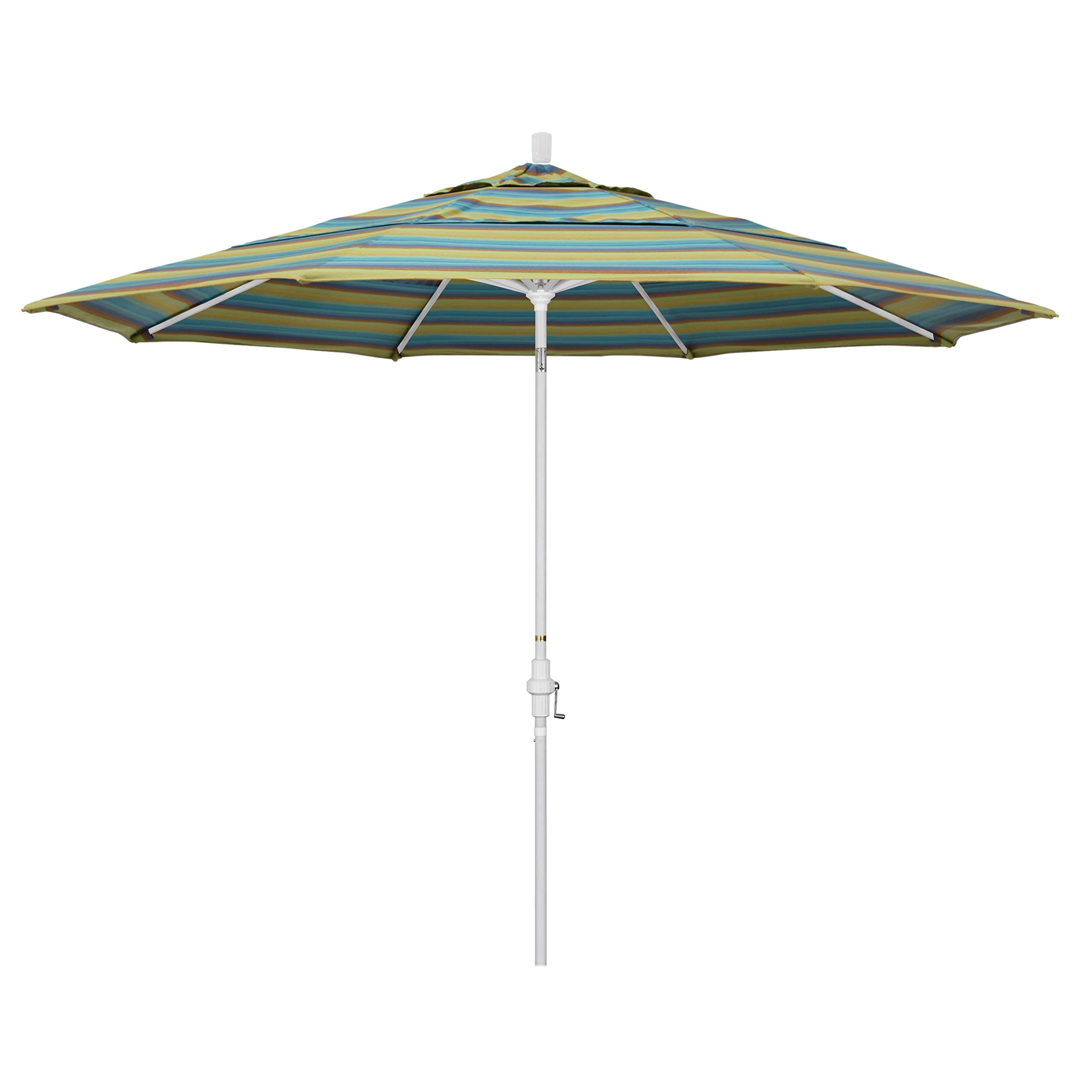 11' Aluminum Market Umbrella with Crank Lift & Tilt - Outdoor Patio & Cafe Use