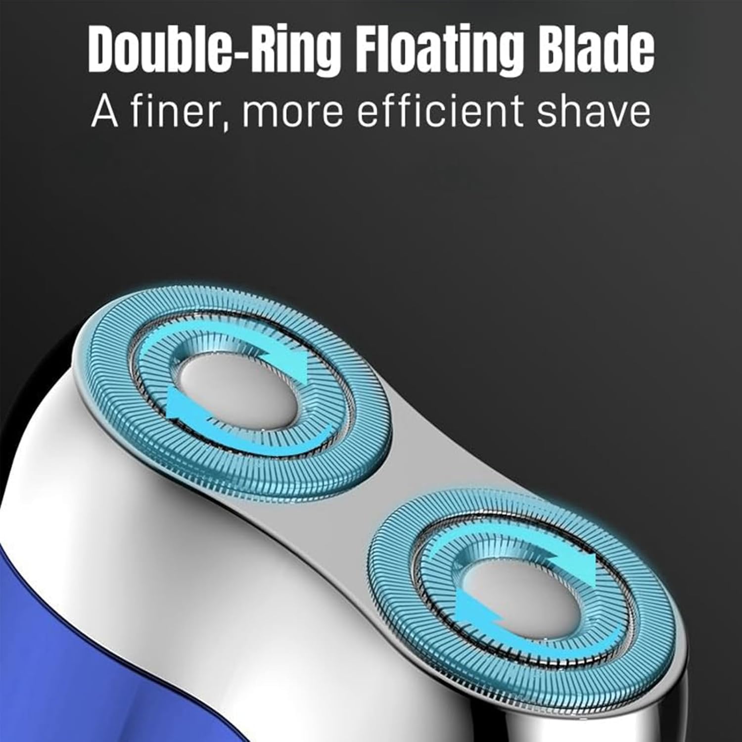2025 Upgraded Mini Dual-Head Electric Shaver - Portable USB Rechargeable & Washable Travel Shaver for Men (Blue) | Perfect for Business Trips, Gym Bags & Daily Grooming