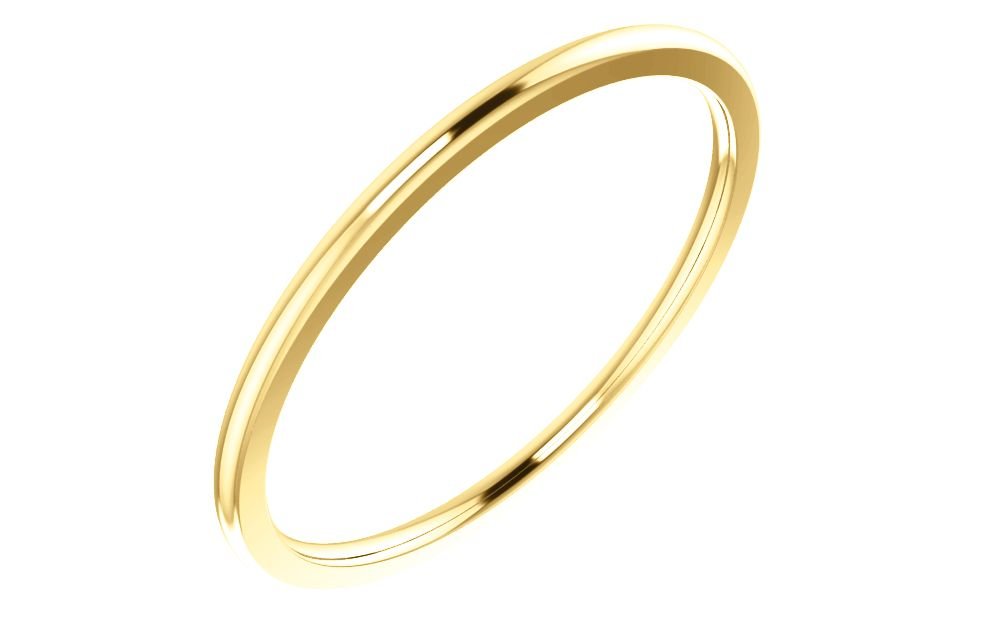 14K Yellow Gold 1mm Comfort Fit Men's Wedding Ring Band - Size 7.5 | Elegant & Durable Jewelry for Weddings, Anniversaries & Special Occasions | Perfect Gift for Him