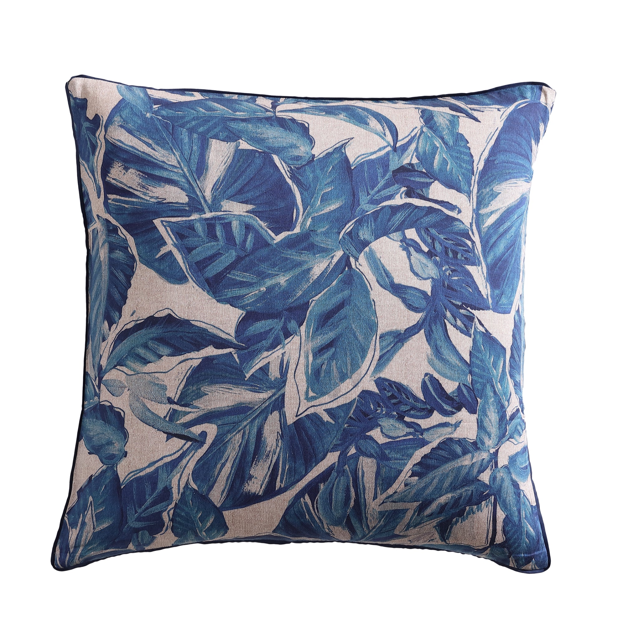 Premium Elio Blue European Pillowcase Set - 100% Cotton Luxury Bedding by Logan & Mason - Perfect for Master Bedroom, Guest Room & Airbnb Decor