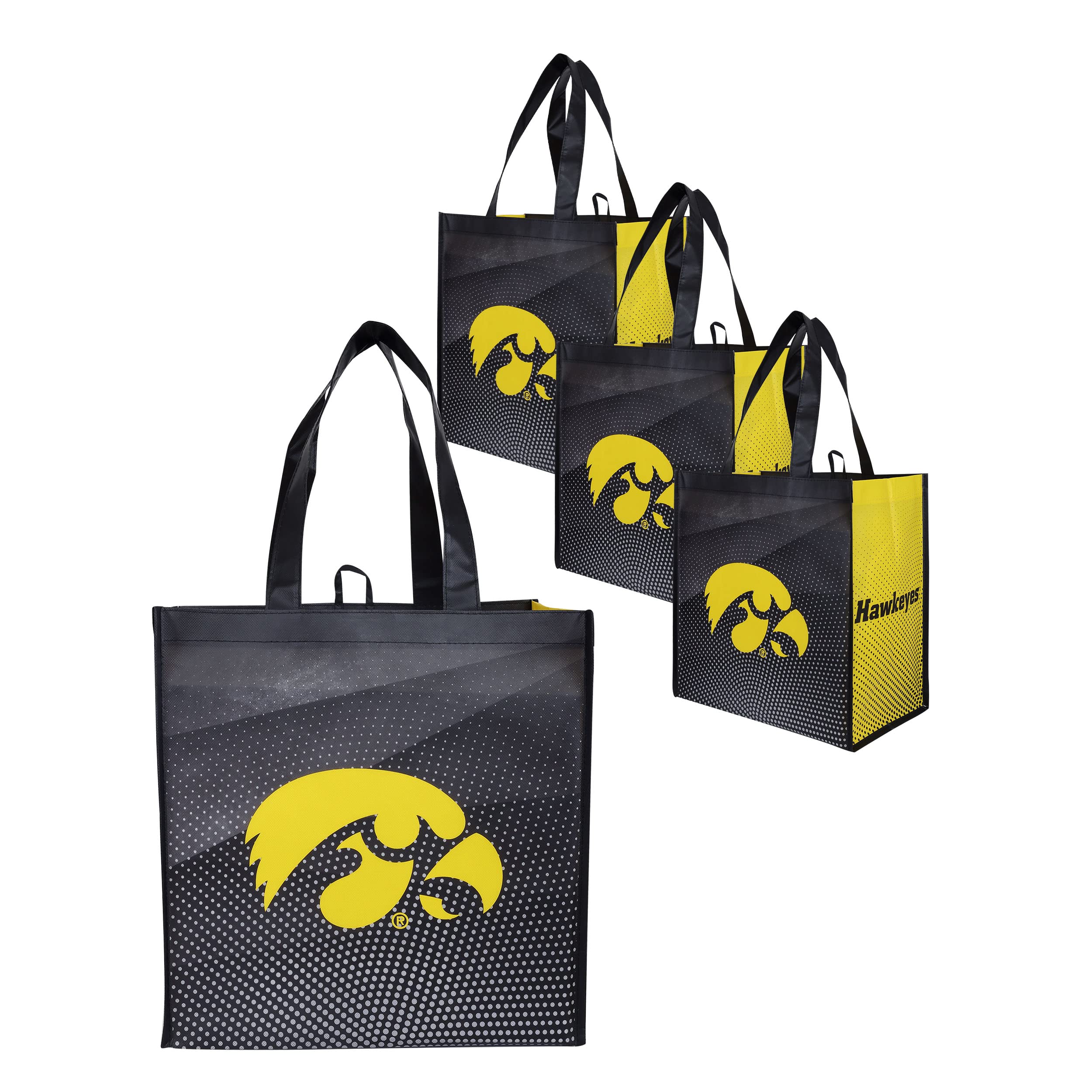 FOCO NCAA Team Logo Reusable Grocery Shopping Bags - Eco-Friendly Foldable Tote Bags for Groceries, Beach, Gym & Travel | Officially Licensed College Team Designs
