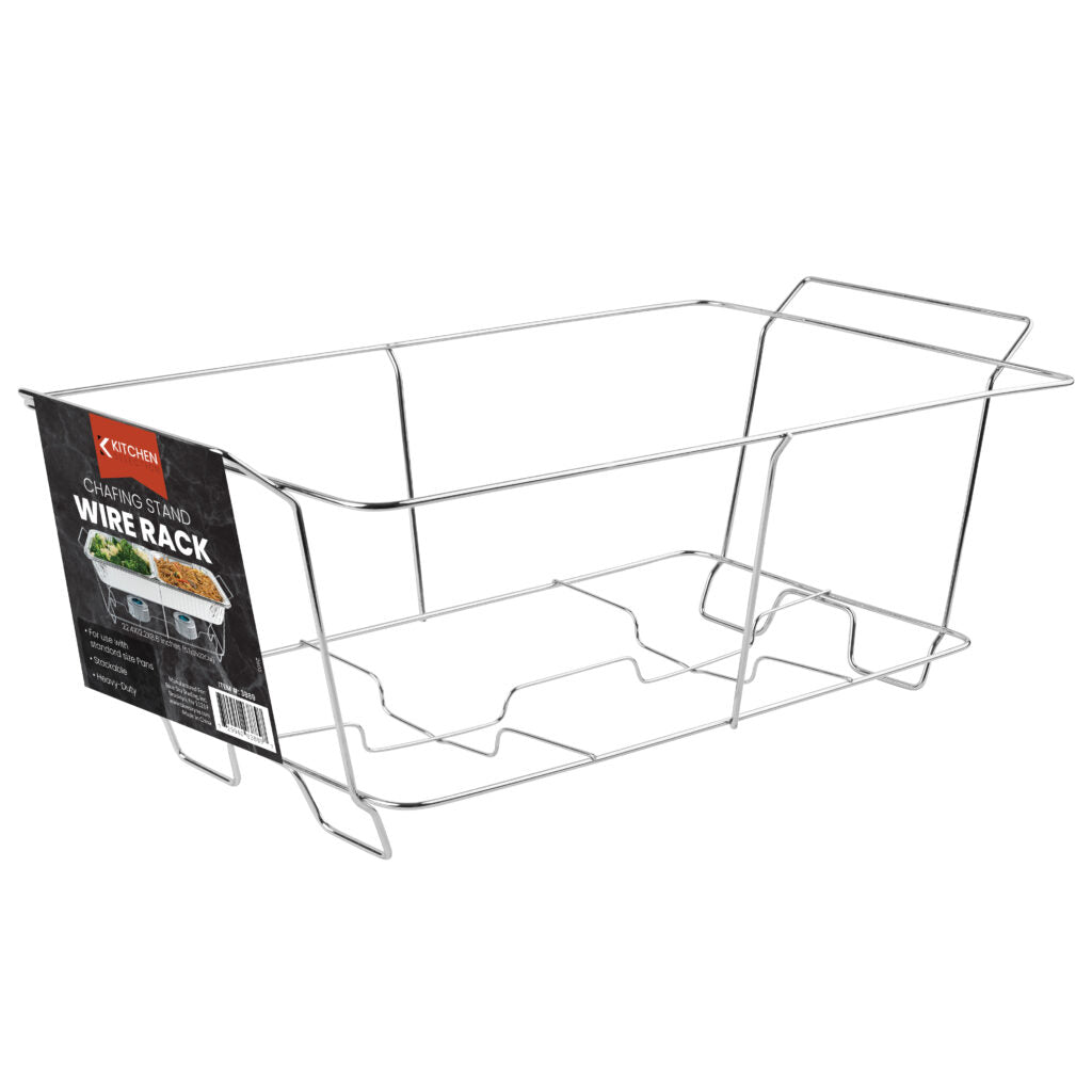 Stainless Steel Chafing Dish Wire Rack - 3-Piece Buffet Serving Set for Catering, Parties & Food Warmers - Perfect for Buffets, Weddings, Banquets & Professional Kitchen Use