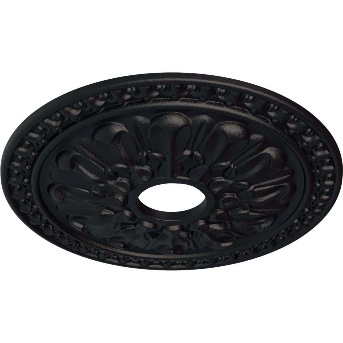 Ekena Millwork 18 Inch Warsaw Ceiling Medallion - Hand-Painted Steel Gray, 18