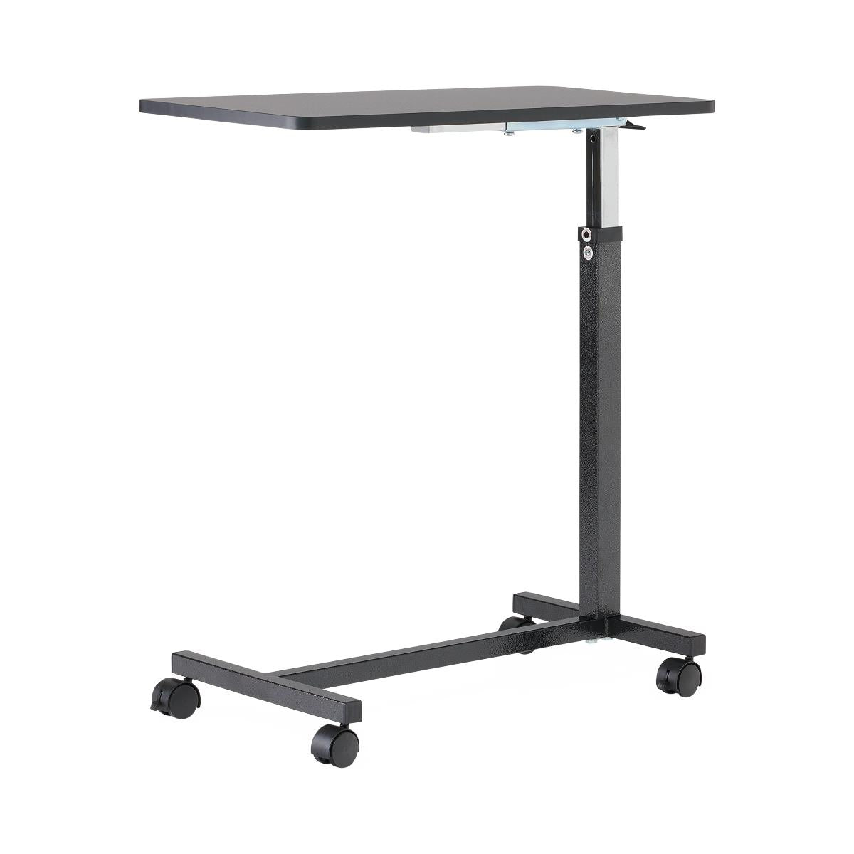 Medline Adjustable Overbed Table with Wheels - Portable Hospital Bed Tray for Eating, Working, Reading - Ideal for Home, Hospital, and Nursing Care Use