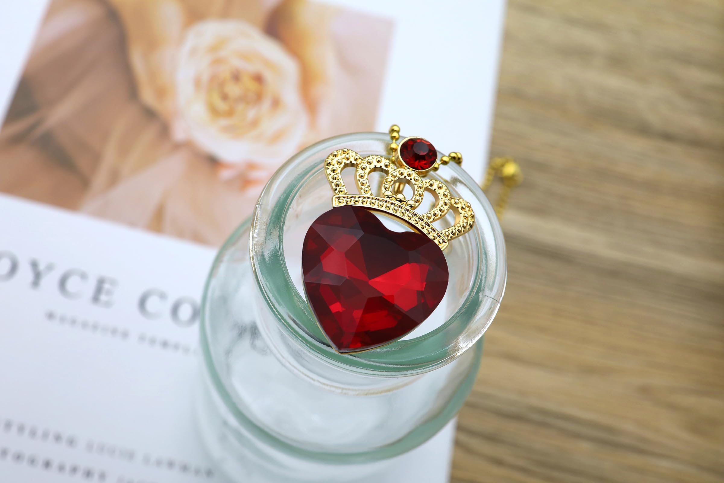 Descendants 4 Red Heart Crown Jewelry Set - Evie Costume Accessory for Halloween, Cosplay & Dress Up | Perfect for Teens, Halloween Parties & Disney Themed Events