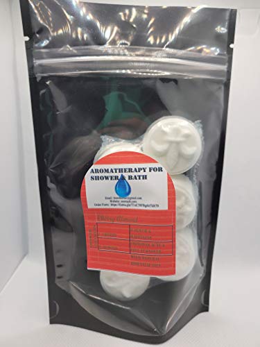 Aromatherapy Shower Steamers - 6 Pack Cherry Almond Scented for Relaxation & Stress Relief | Perfect for Bath & Shower Self-Care