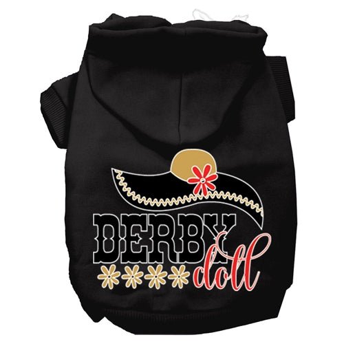 Stylish Derby Doll Screen Print Dog Hoodies - Multiple Colors for Small & Large Dogs - Perfect for Outdoor Walks & Pet Fashion