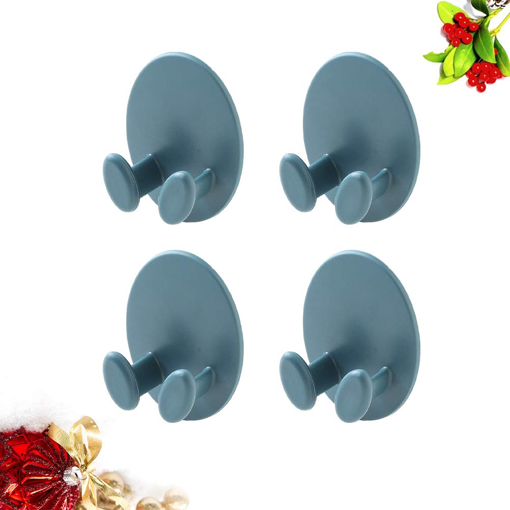 4 Pack Adhesive Hook Cable Organizer - Wall Mount S Hook for Plug, Socket & Cord Management - Strong Sticker Hanger for Home, Office, Bathroom Storage (White) - Perfect for Organizing Chargers, Headphones & Small Items