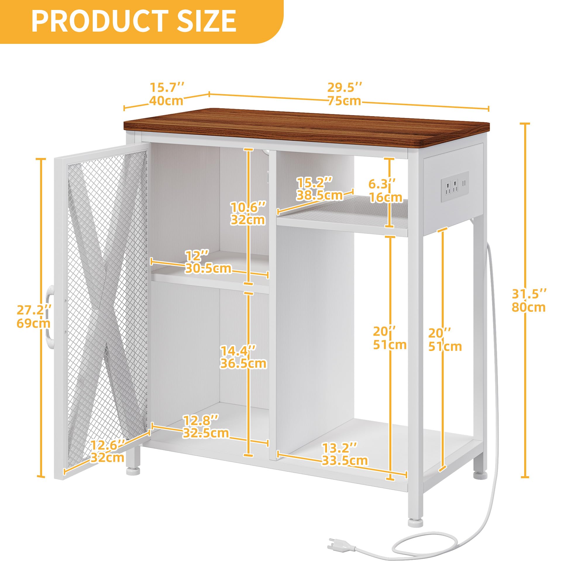 DWVO 20-29 Gallon Aquarium Stand with Power Outlets & LED Light - Heavy Duty Metal Fish Tank Cabinet for Storage, Turtle Tank, Reptile Terrarium - 350LBS Capacity, White - Perfect for Home, Office, or Pet Store Display