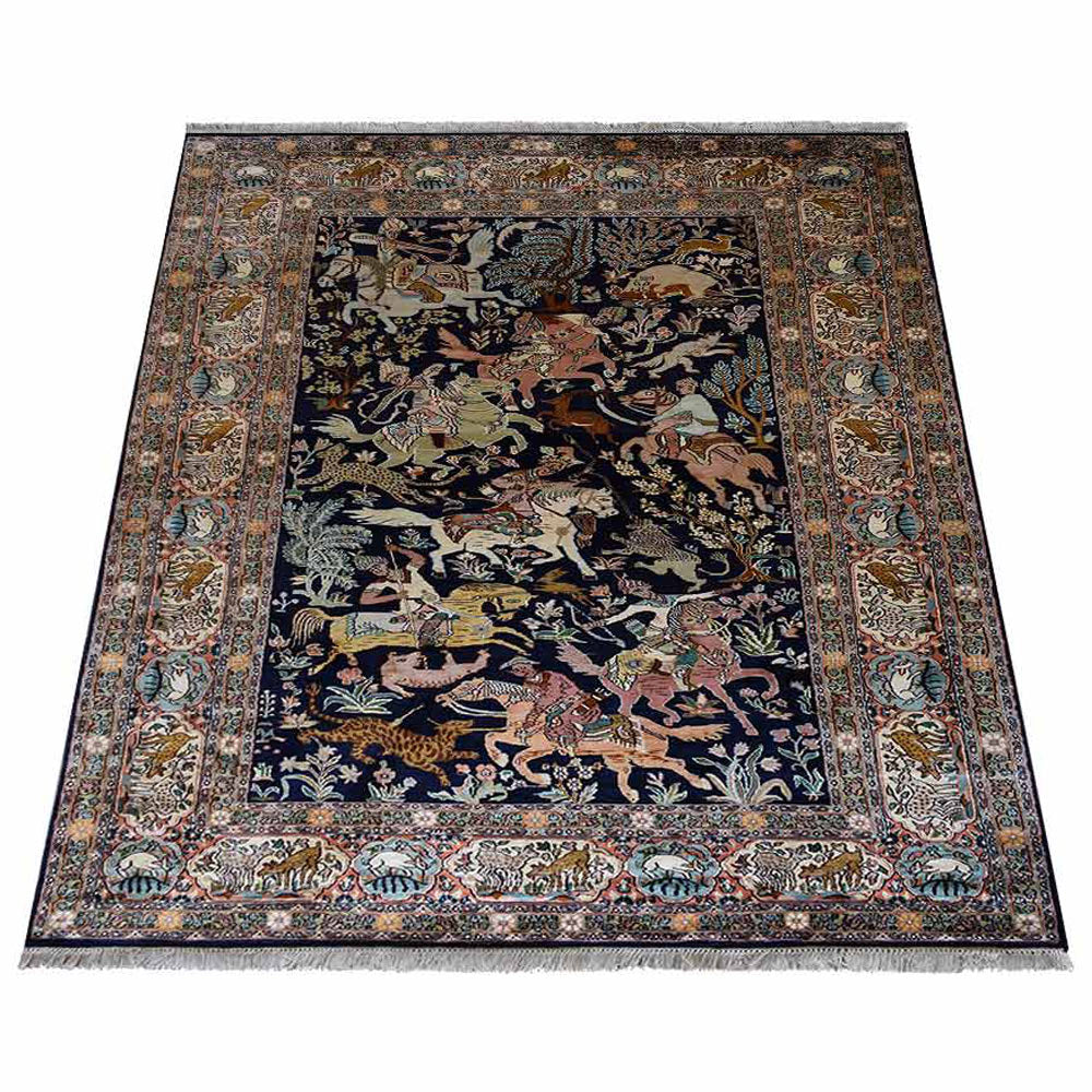 Hand Knotted Persian Silk Rug - Premium Traditional Oriental Carpet for Living Room, Bedroom & Dining Area - Luxurious Home Decor & Floor Covering