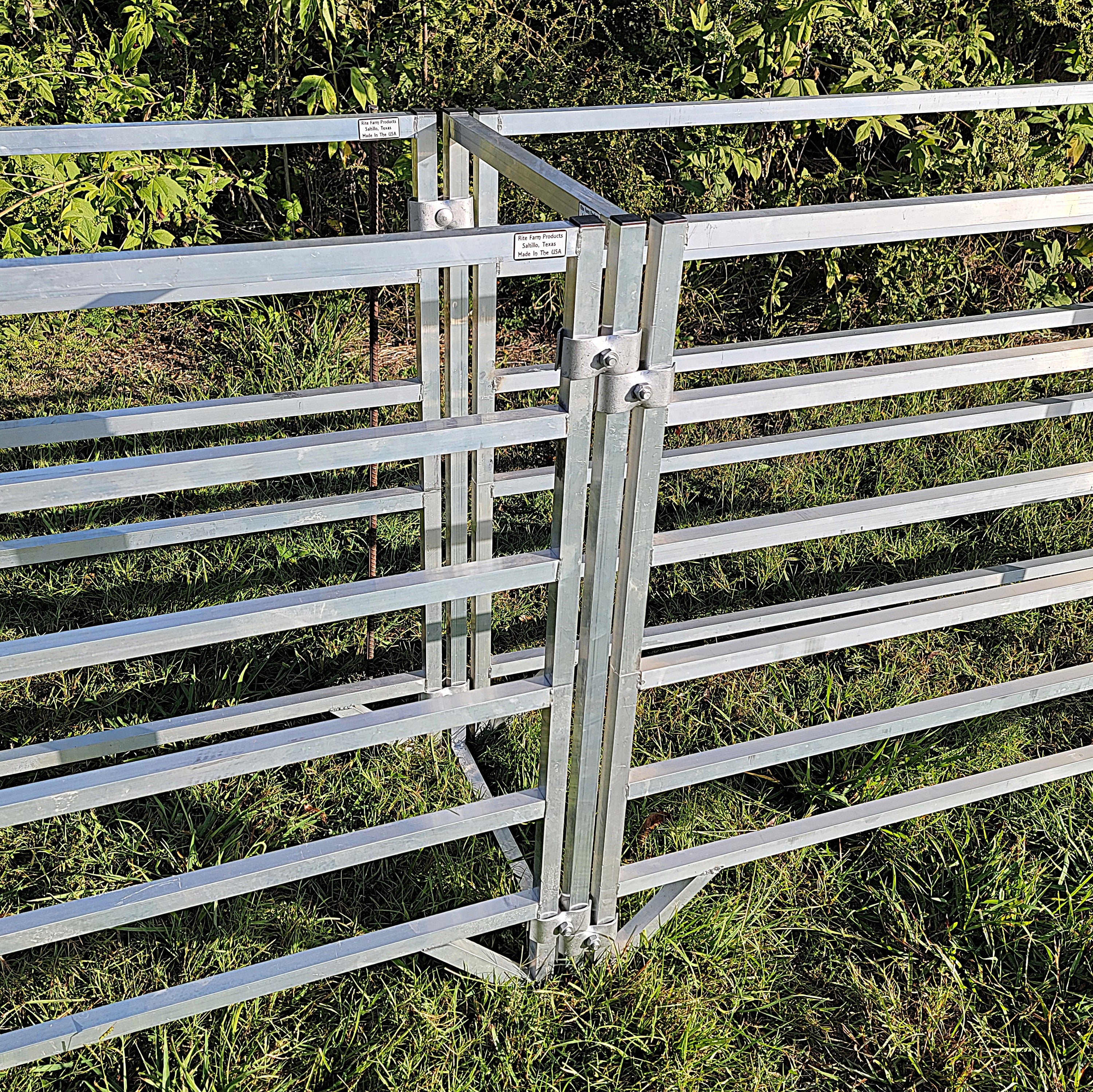 2 Pack of 40 Inch Tall Aluminum Sheep & Goat Alley Panels - Heavy Duty Livestock Sorting Gates for Farm, Ranch & Pen Systems - Perfect for Animal Handling, Crowding & Corral Management