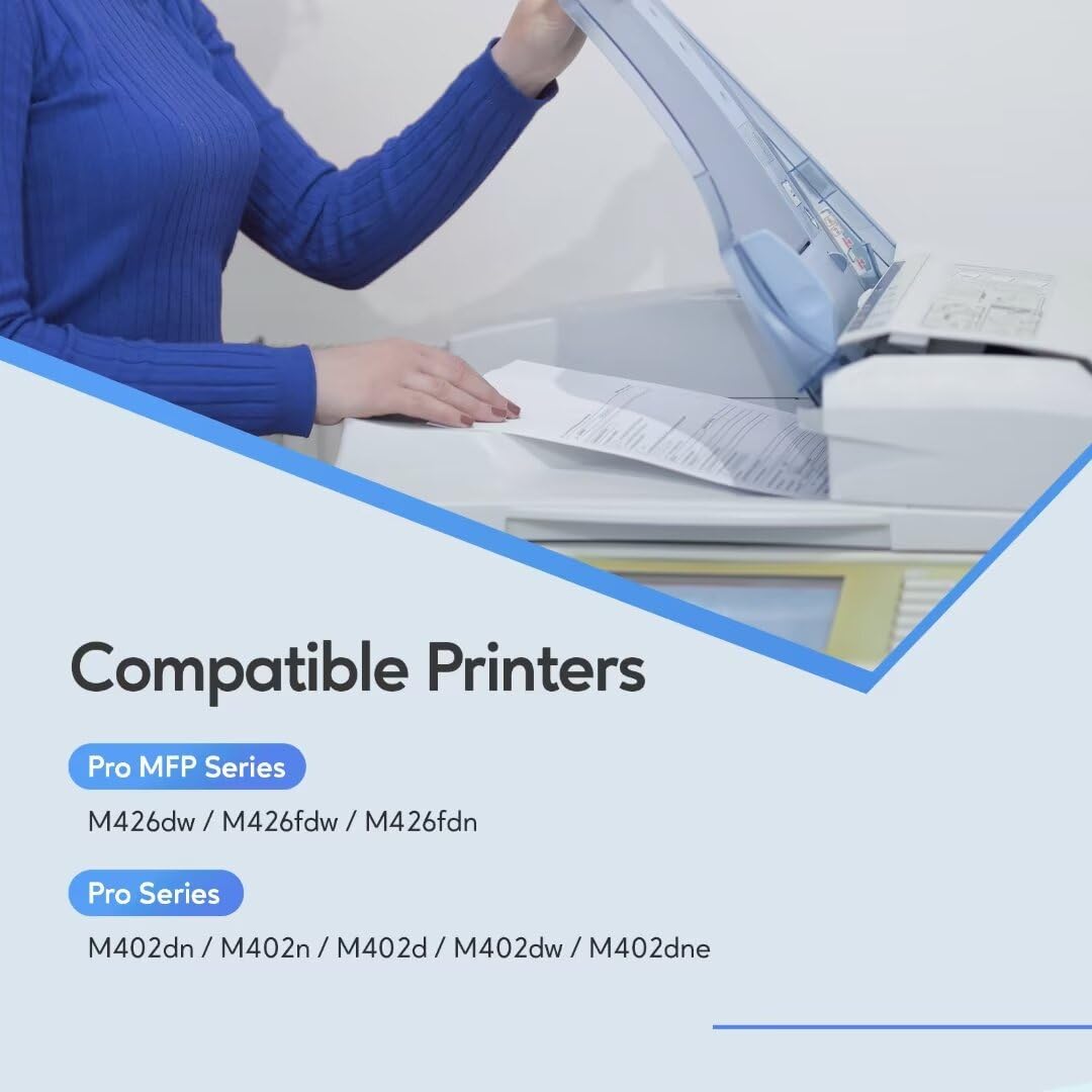 Compatible HP 26A Black Toner Cartridge (2 Pack) - Replacement for CF226X CF226A 26X - Works with HP LaserJet Pro MFP M426fdw M402 Series Printers - Ideal for Home Office & Small Business Printing Needs