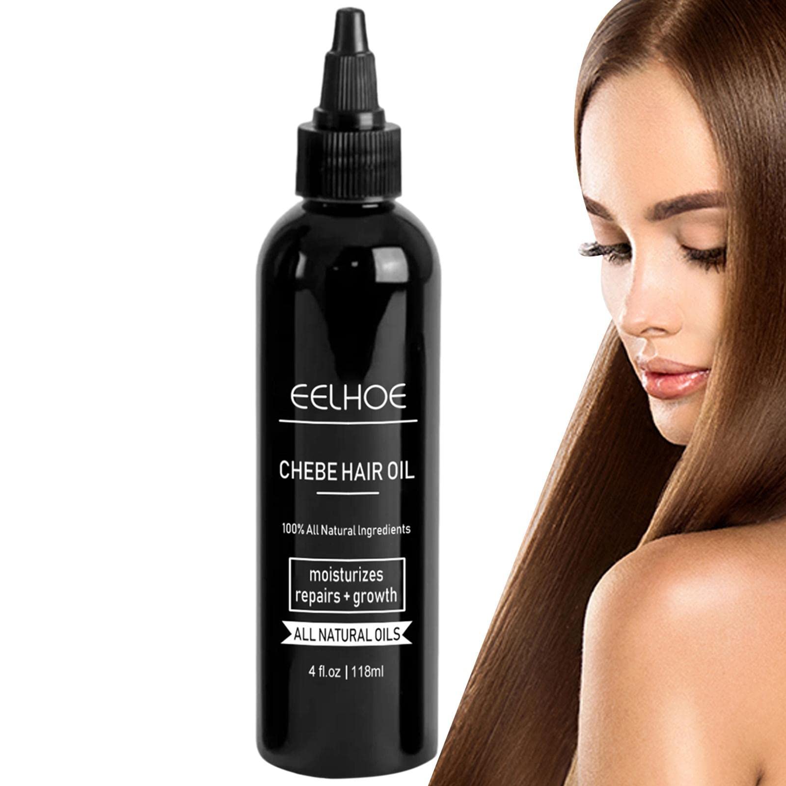 Hair Moisturizing Oil for Dry Damaged Hair - 118ml Natural Hair Growth Treatment with Almond, Castor, Olive, Coconut & Jojoba Oils | Deep Conditioning Hair Care for Women & Men | Perfect for Daily Use, Scalp Massage & Frizz Control