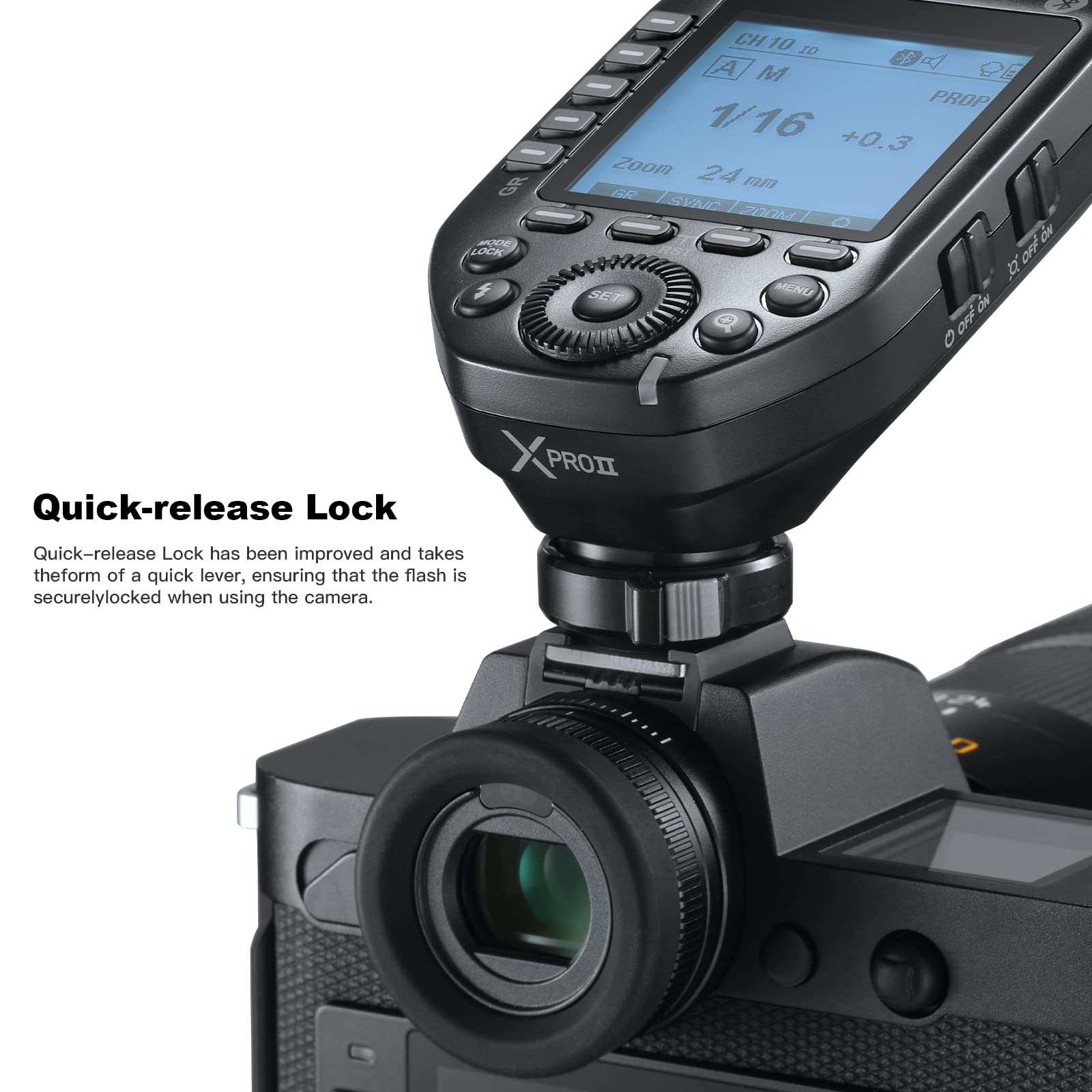 Godox XProII-F TTL Wireless Flash Trigger Transmitter for FUJIFILM Cameras - 2.4G HSS up to 1/8000s, Bluetooth Control, Hotshoe Lock, 16 Groups & 32 Channels - Perfect for Studio Photography, Outdoor Shoots & Event Coverage