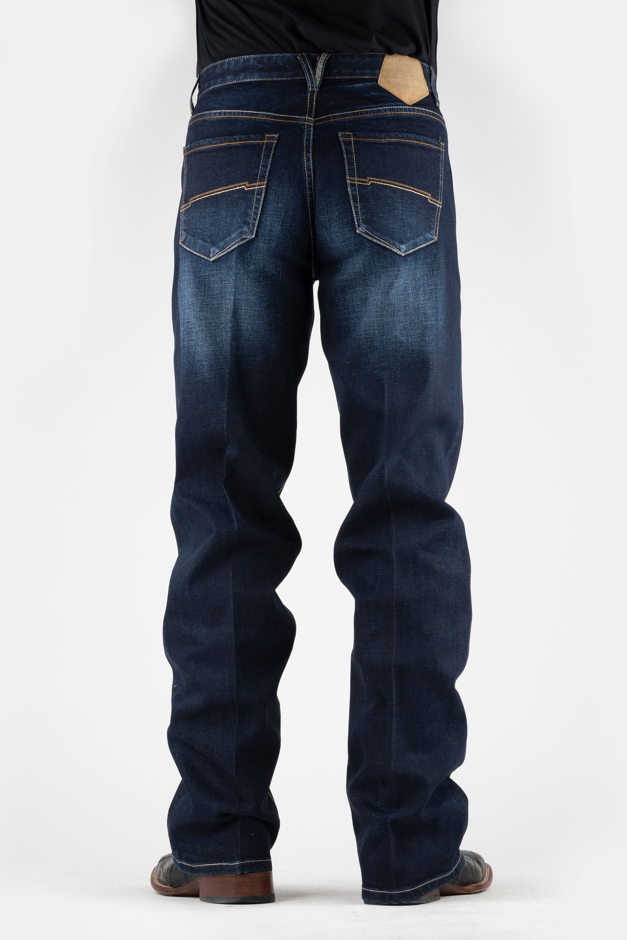 Men's Western Stitch Back Pocket Jeans - Durable Denim Pants for Casual Wear, Cowboy Style & Everyday Outfits