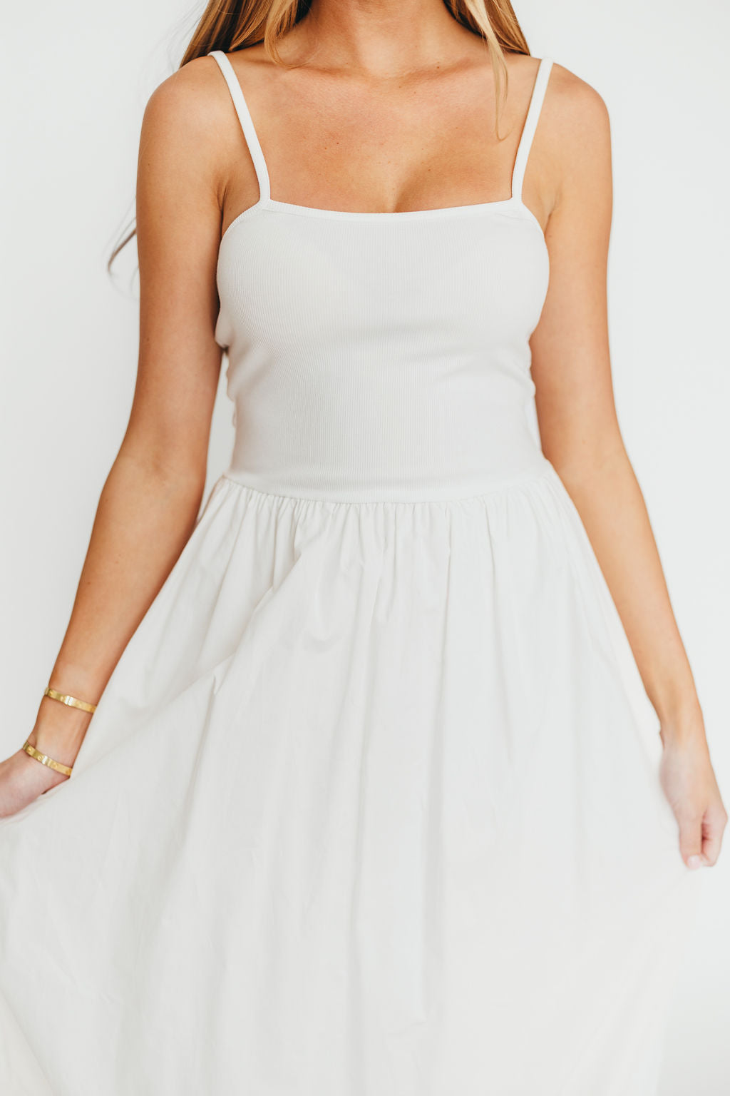 Marisol Off White Bubble Maxi Dress - Flowy Summer Beach Dress for Women, Perfect for Vacations, Weddings & Boho Outfits