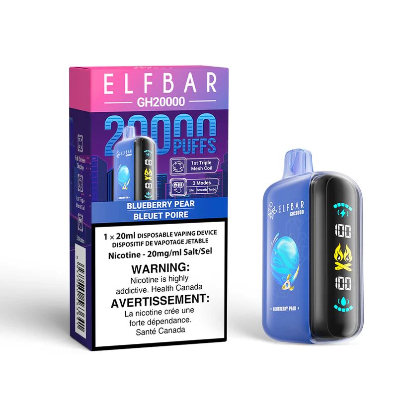 Blueberry Pear Elf Bar 20K Disposable Vape - 5000 Puffs, Rechargeable, Premium Flavor for Smooth Vaping - Perfect for Travel, Parties & Relaxation