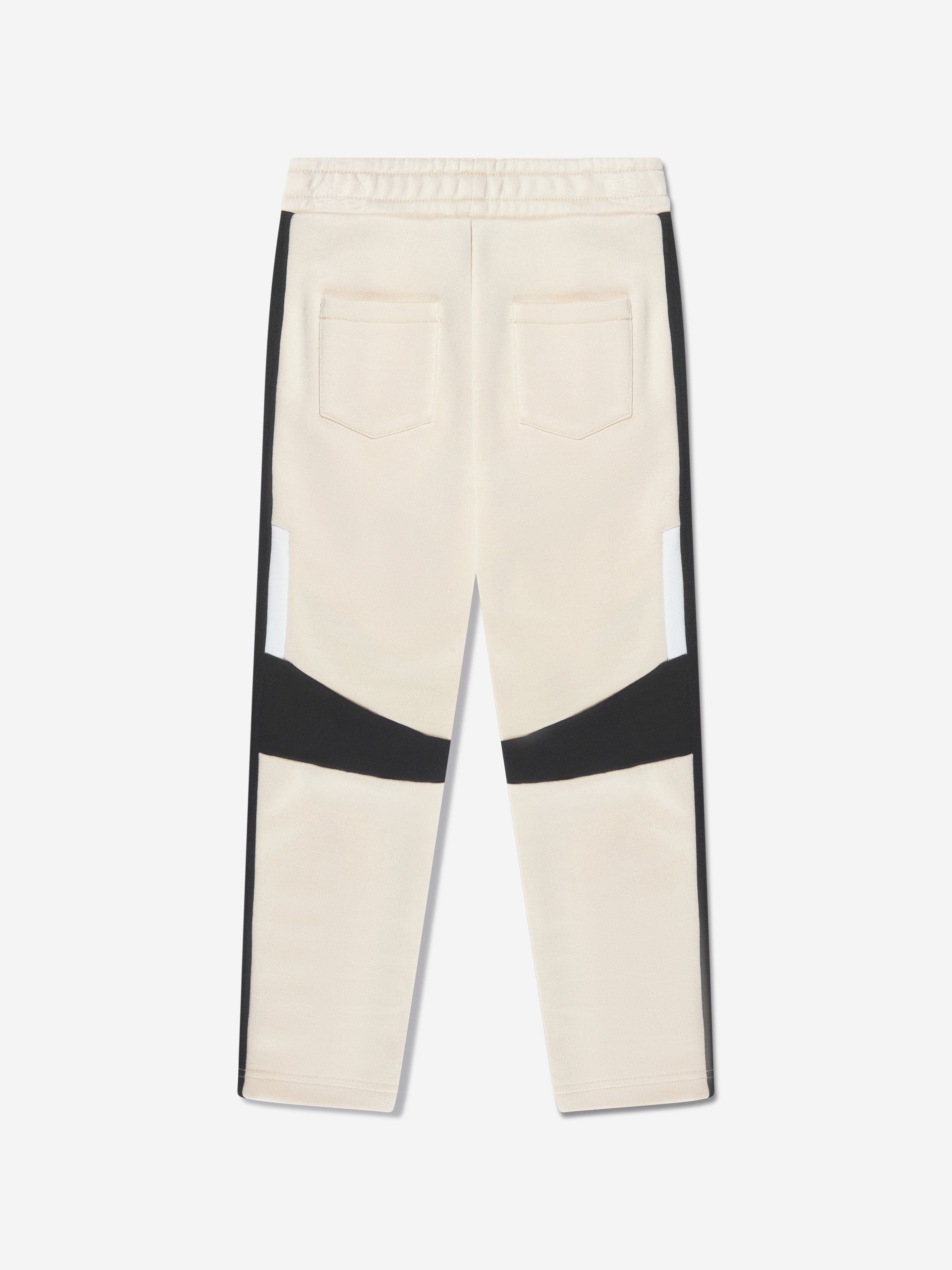 Balmain Boys Logo Joggers in Beige - Premium Cotton Jogging Pants for Men | Casual Streetwear & Lounge Wear for Everyday Comfort