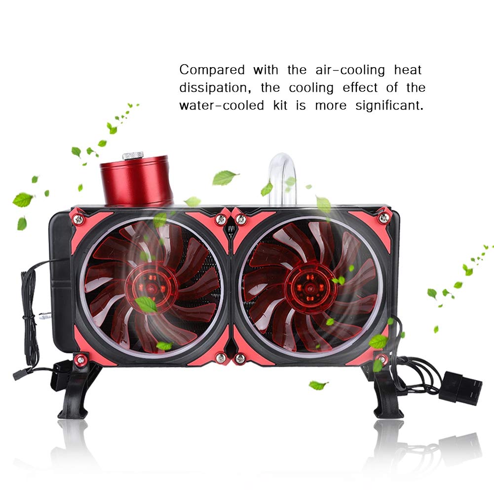 High Performance PC Water Cooling Kit - 18 Waterways Liquid CPU Cooler with SC600 Pump, G1/4 CPU/GPU Block & Heat Sink - Complete DIY Computer Water-Cooled Set for Gaming Rigs & Overclocking Systems (Includes Fans & Coolant) - Perfect for Extreme Gaming, Video Editing & High-End Workstations