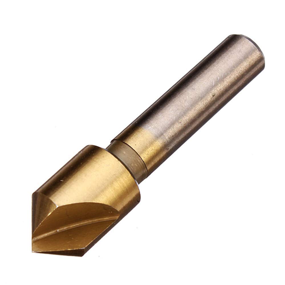 3PCS Single Flute 90 Degree Edge Chamfer Set Countersink Drill Bits - High Speed Steel HSS Tool for Woodworking, Metalworking & DIY Projects - Perfect for Countersinking Screws in Furniture, Cabinets and Metal Parts