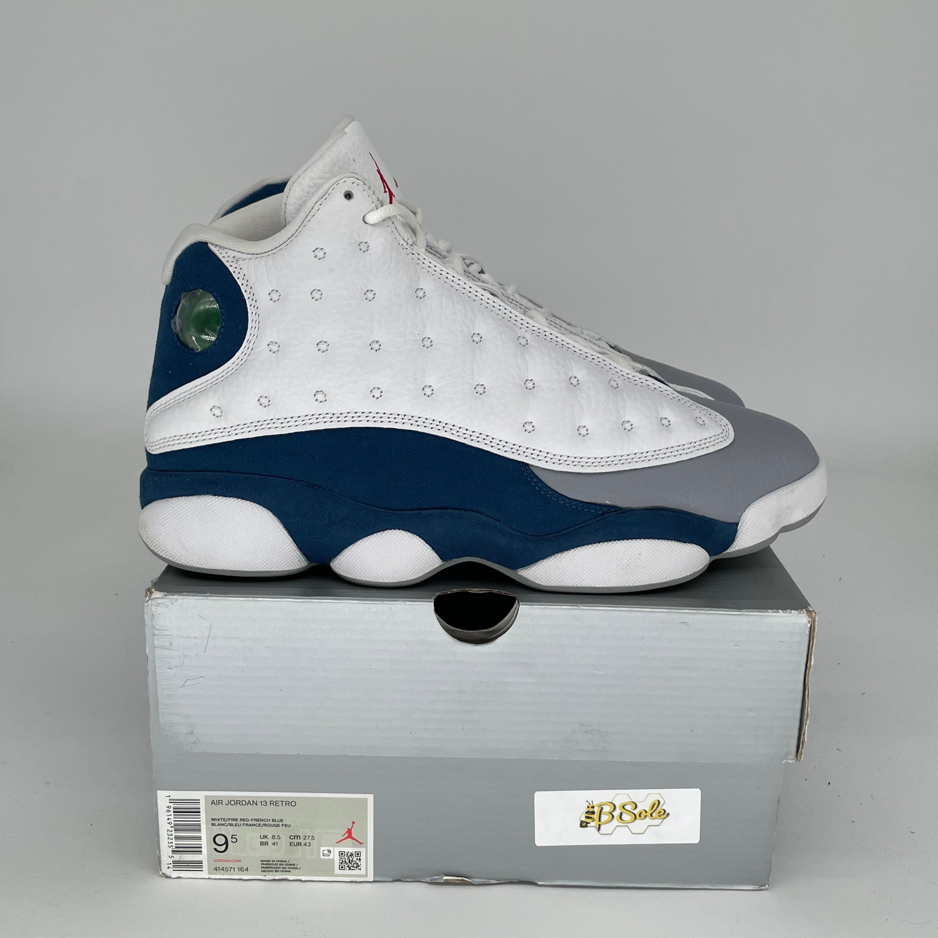 Original Air Jordan 13 Retro 'French Blue' Men's Basketball Shoes Size 9.5 (414571-164) - Perfect for Streetwear & Court Performance