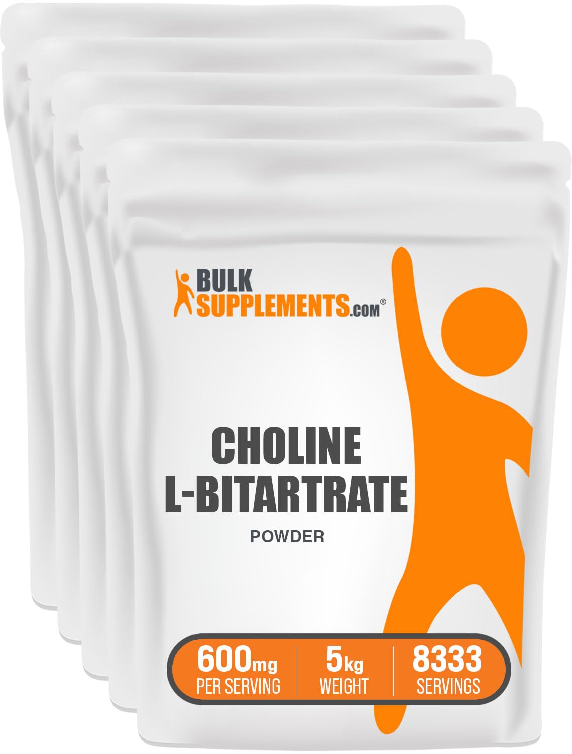 BulkSupplements.com Choline L-Bitartrate Powder 5kg (11 lbs) - Pure Choline Bitartrate Supplement for Cognitive Support & Liver Health - Brain Booster & Detox Aid - Perfect for Athletes, Students & Health Enthusiasts