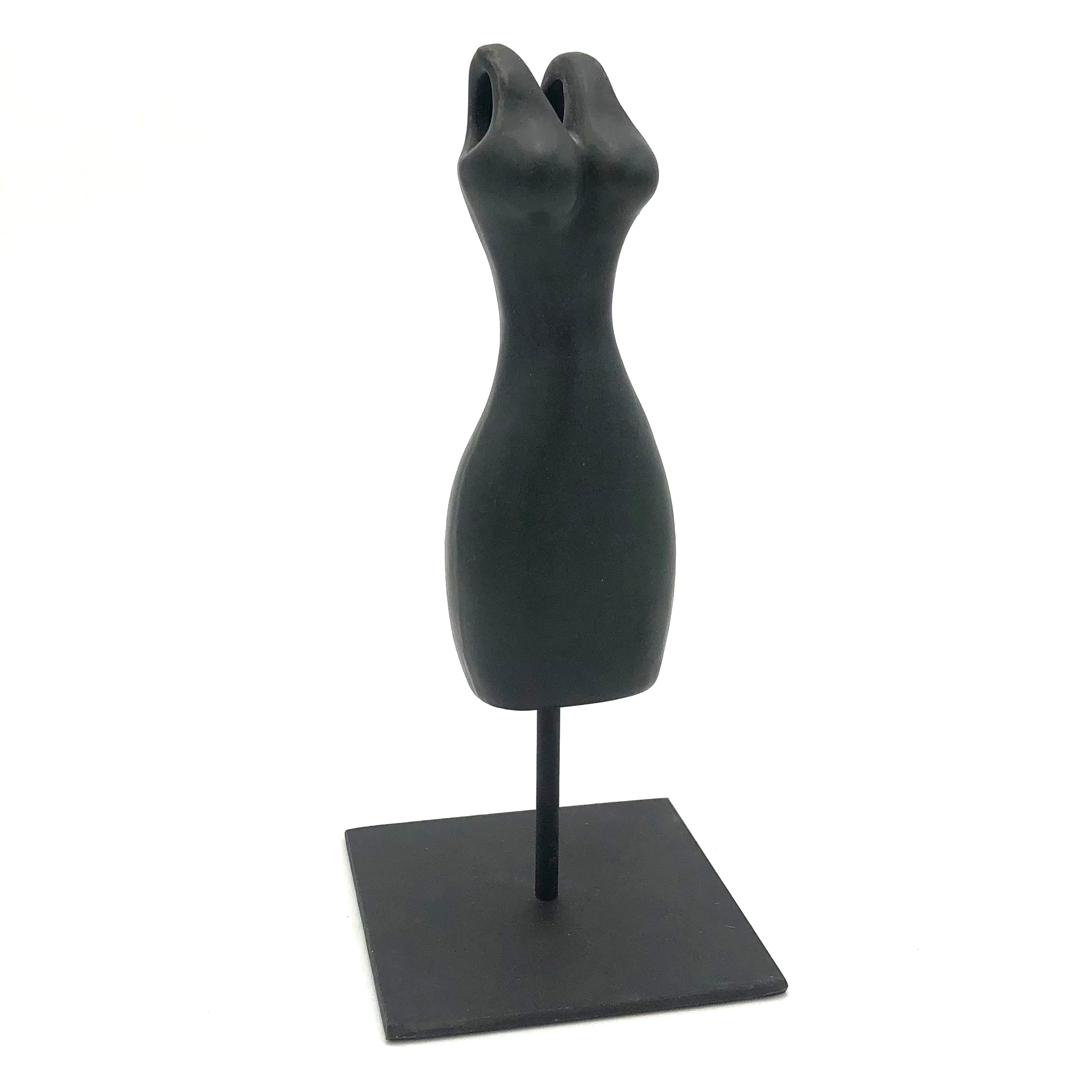 Cathy Broski Ceramic Sculpture on Base - Assorted Dresses Design - Elegant Home Decor, Office Display, and Gift Idea