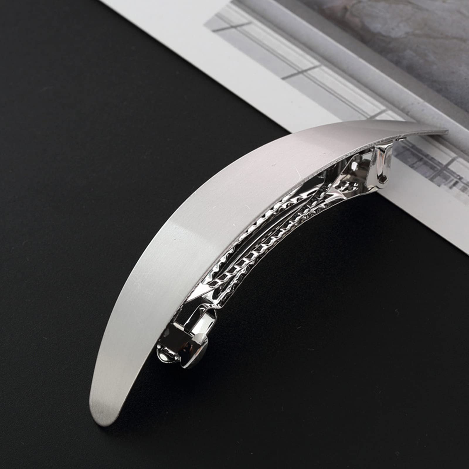 3-Piece Silver Thin Handmade Hair Clip Set - Elegant French Style Metal Hair Pins & Barrettes for Women & Girls | Perfect for Weddings, Parties & Everyday Hairstyling