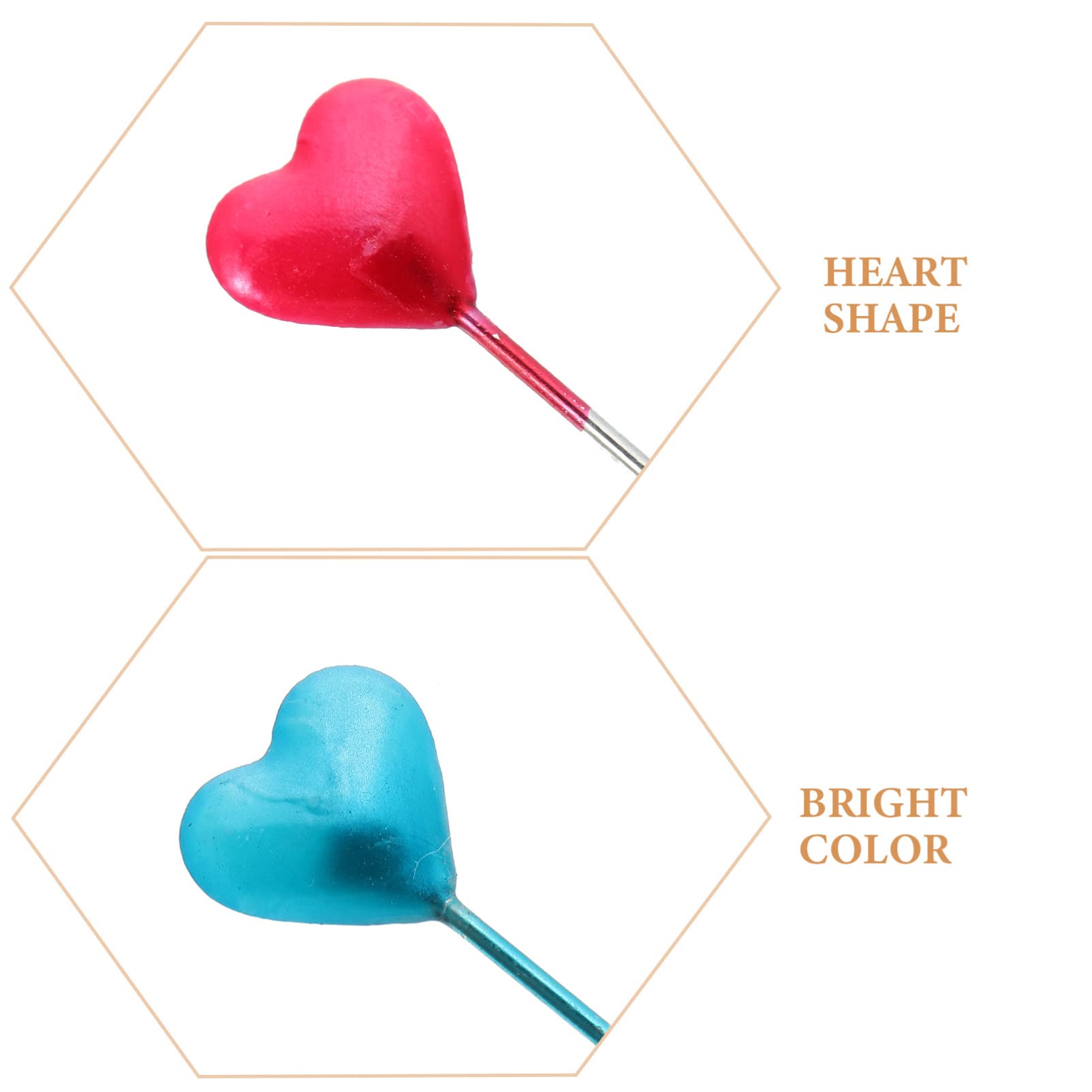 COHEALI 216pcs Pearlescent Steel Dressmaker Pins with Heart-Shaped Heads - Perfect for Quilting, Sewing & Fabric Crafts | Sharp Straight Pins for Precise Positioning in DIY Projects