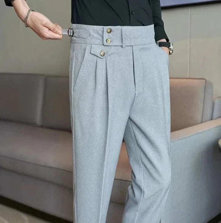 Slim Fit Suit Pants for Men - Elegant Formal Trousers for Business, Office & Special Occasions