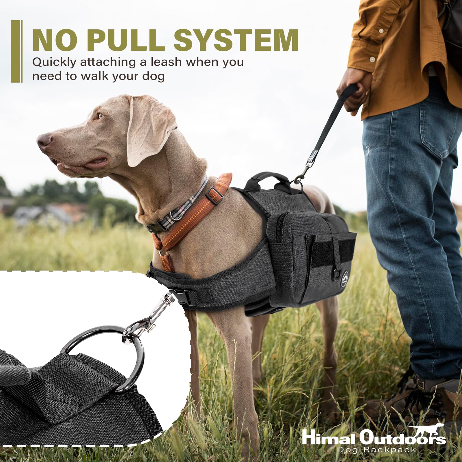 Himal Outdoors Dog Backpack for Large Dogs - Adjustable Hiking Saddle Bag with Side Pockets | Perfect for Outdoor Adventures, Camping & Daily Walks