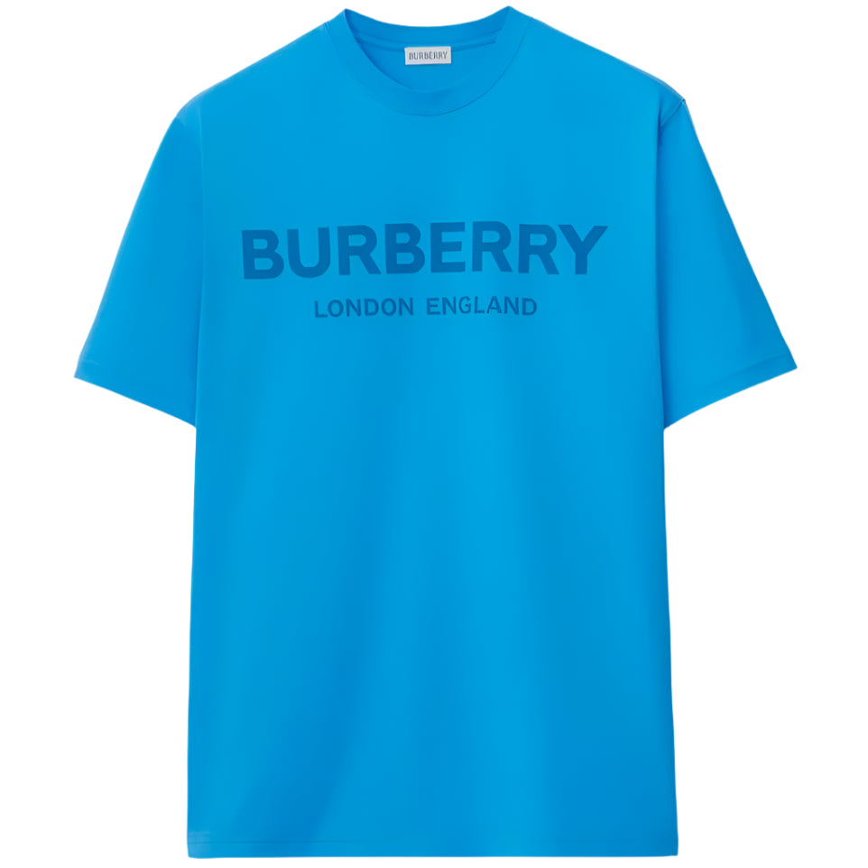 Burberry Blue Ellison Logo T-Shirt for Men - Classic Cotton Casual Tee for Everyday Wear & Street Style
