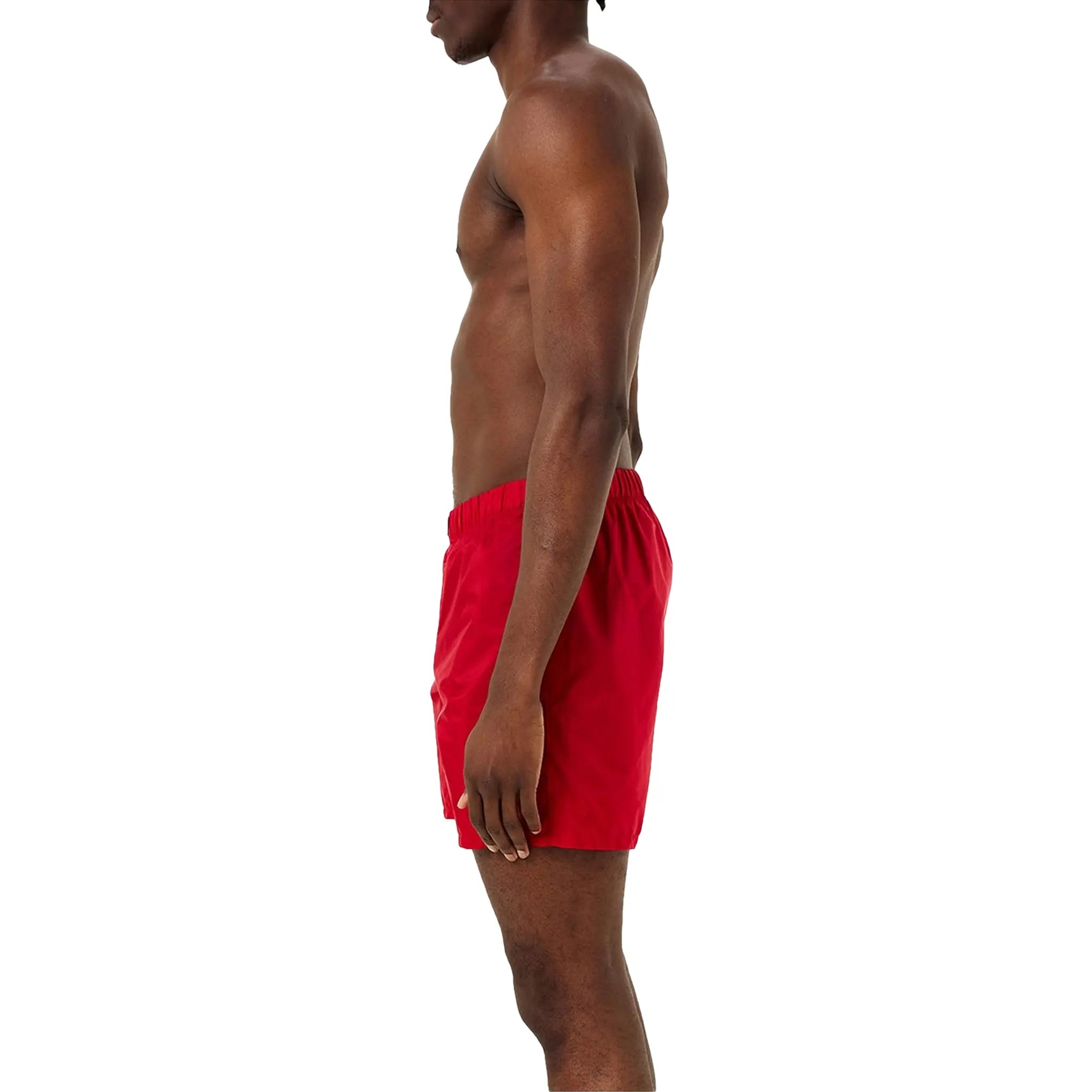 Prada Triangle Interlock Red Swim Shorts for Men - Luxury Designer Swimwear for Beach, Pool & Vacation - Premium Comfort & Style