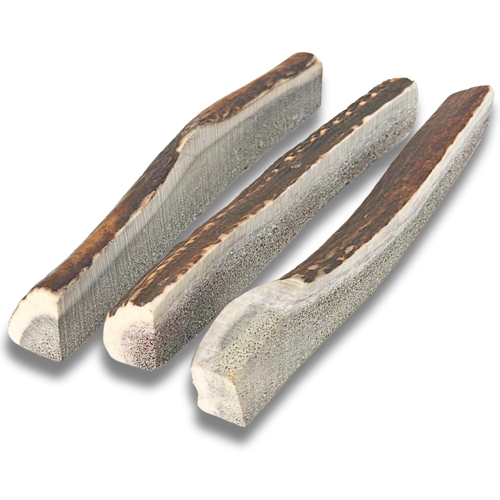 Premium Split Elk Antlers for Dogs - All Natural Dog Chew Bones (3 Pack Small to Medium) - Naturally Shed & Cruelty-Free - WhiteTail Naturals - Perfect for Teething, Dental Health & Long-Lasting Chewing