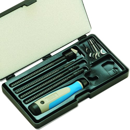 Noga NG9200 Bronze Deburring Tool Set - High Precision Hand Tool for Metalworking, Woodworking & DIY Projects | Perfect for Removing Burrs, Sharp Edges & Finishing Metal, Plastic & Wood Surfaces