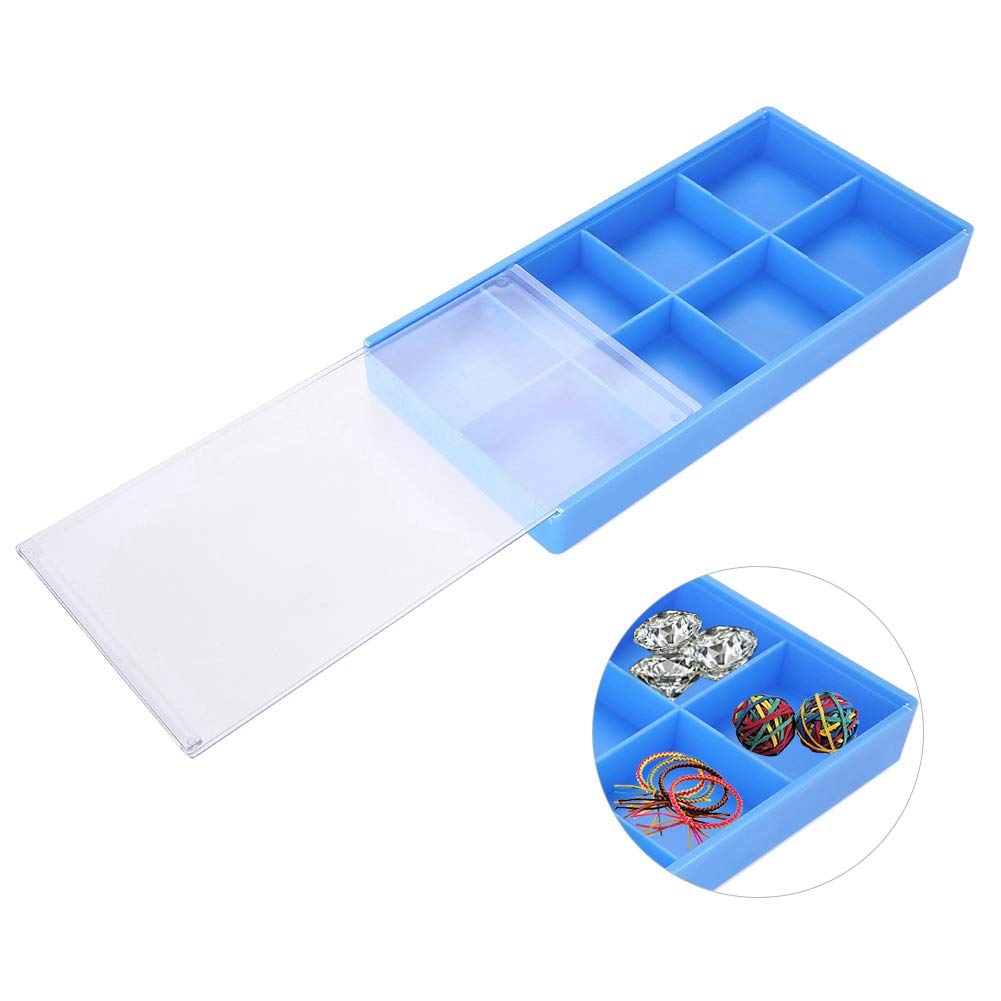 ZJchao 8-Grid Plastic Jewelry Storage Box Organizer - Watch, Rings, Necklaces & Findings Container for Travel & Home Organization